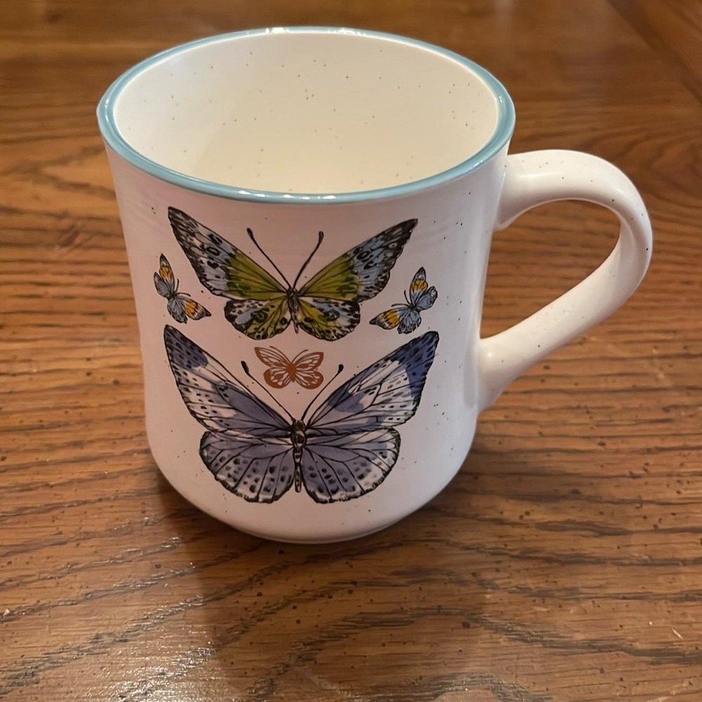 Seeds & Sunshine butterfly‎ mug, NWOT
